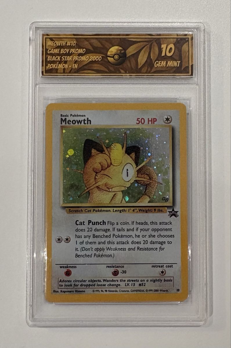 Pokémon Sammelbilder & Trading cards: Meowth #10 SG10 Game Boy Promo – Neu (gemäss Beschreibung) aus Orsières von Arnodrg 1