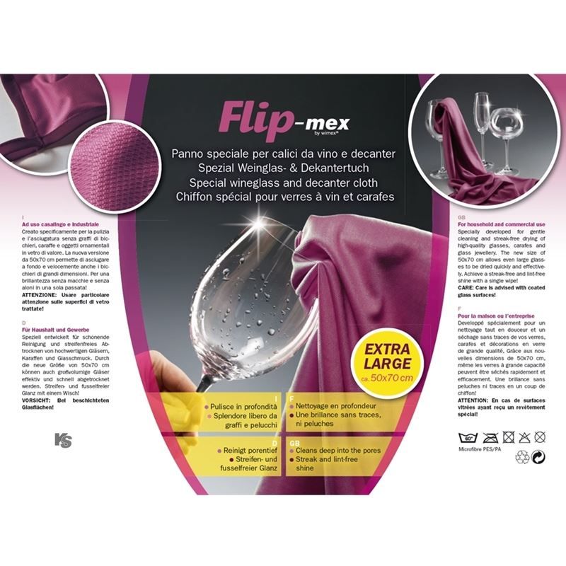 Elettrodomestici da cucina: FlipMex Weinglas- und Dekantertuch 50x70 – Nuovo e nell'imballaggio originale da Wettingen venduto da kochshop