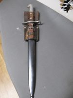 Schweizer Bajonett Model mit Lederscheide gebraucht