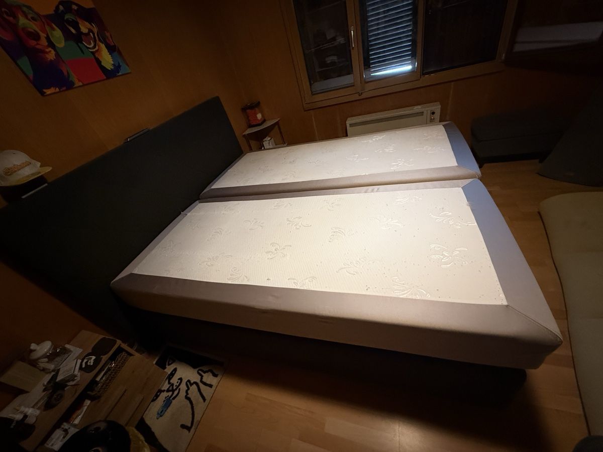 Betten: Boxspring bett mit ergonomischen matratzen 180x200 – Gebraucht aus stans von zie_m2nf 1