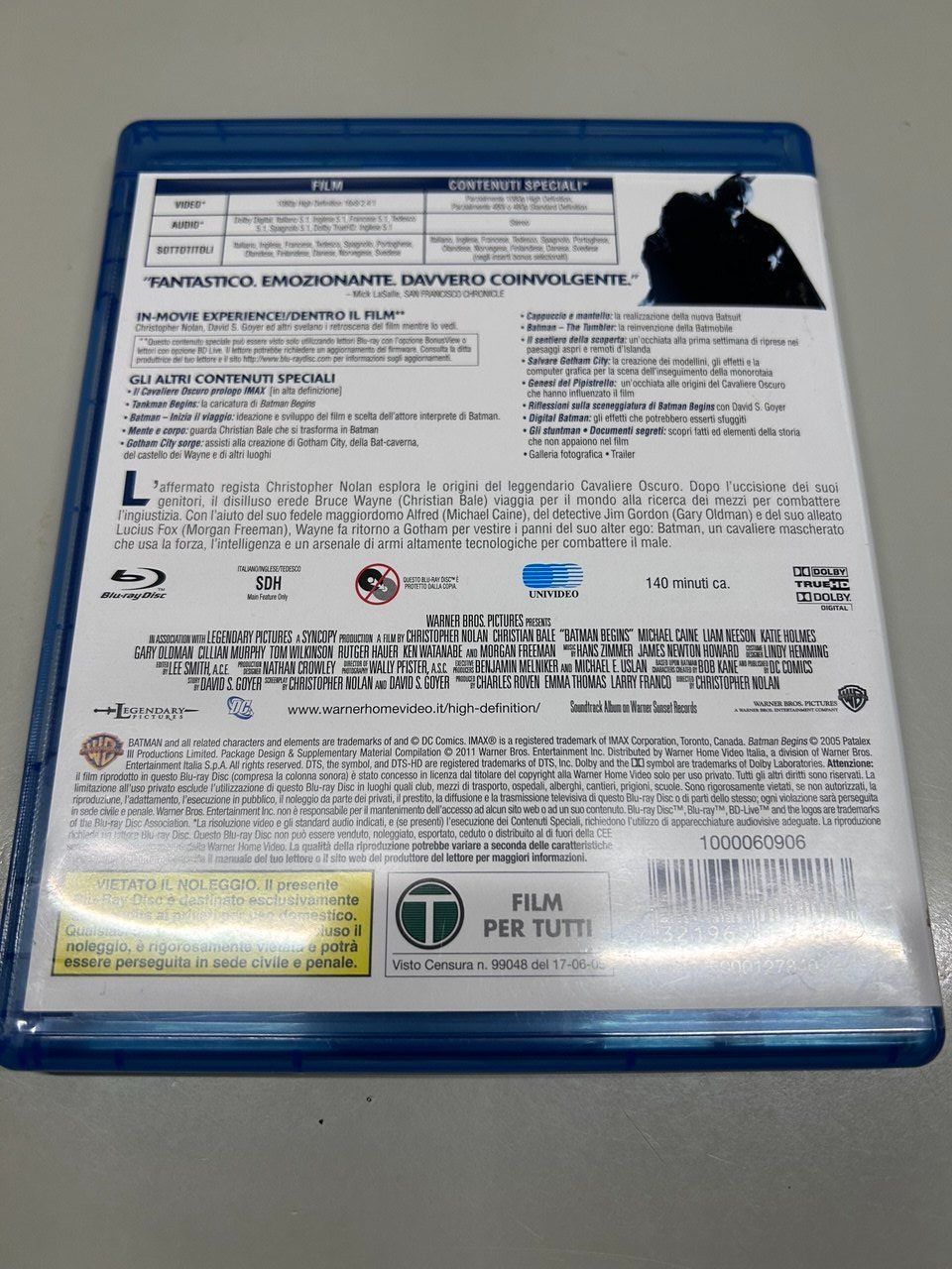 Tutti i DVDs: Blu-ray del film "Batman Begins" – Usato da Giubiasco venduto da LorisVale 1