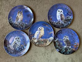 Assiette en porcelaine Wedgwood (hiboux)