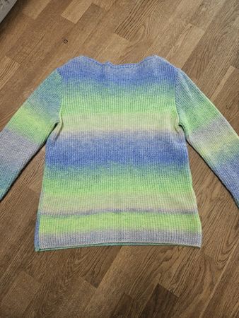 Pullover Street One in neonfarben blau/grün/weiss in 36.