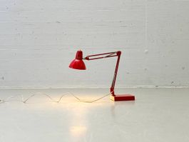 Vintage Architekten Tischlampe in rot, 1970er Jahre