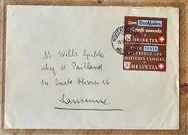 Brief Winterthur - Lausanne 1942