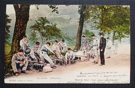 AK Militär GAMELLE ABKOCHEN 1906