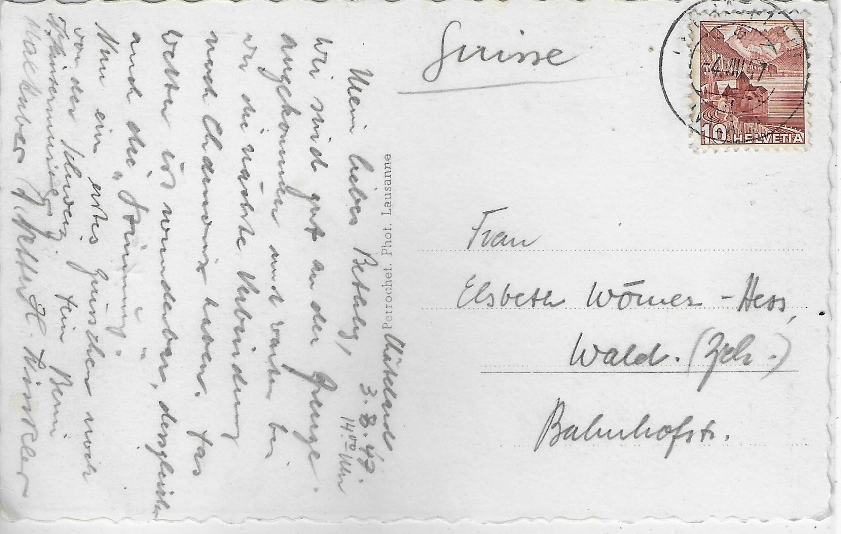 Cartoline postali: Martigny - Vallee de Bagnes - Panorama Relief – Usato da Ettingen venduto da Kartenplanet 1