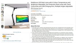 MediAcous LED Schreibtischlampe mit Klemme – dimmbar