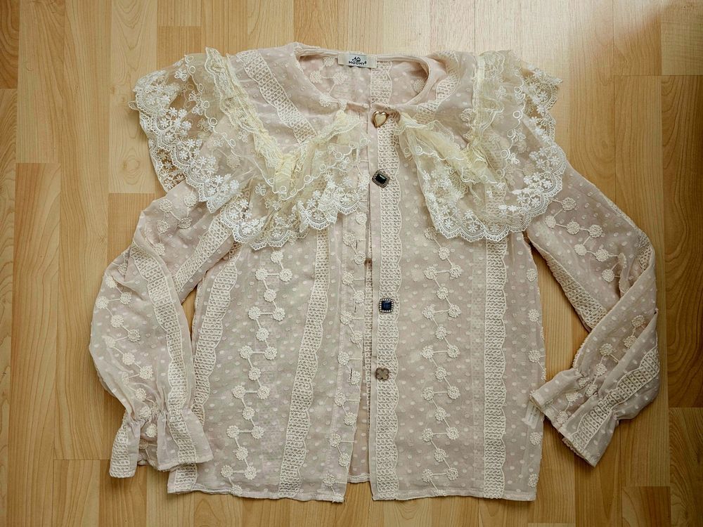 ZAHD Spitzen-Schlauchschal Mit Perlen - Eleganter Halskragen Aus Netzspitze