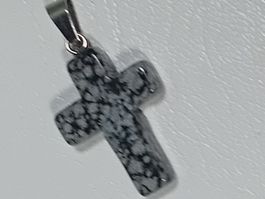 schneflocken echt,,,kreuz anhänger