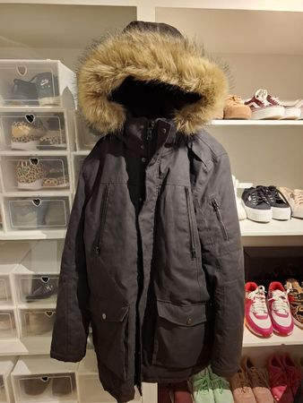 RIFLE Winterjacke schwarz, Grösse L, warm gefüttert