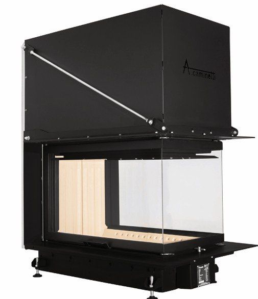Stufe caminetto: Insert Foyer à bois Crystal  vitre relevable 3D Max A.Camine – Nuovo e nell'imballaggio originale da Lausanne venduto da UniDecoCasa 1
