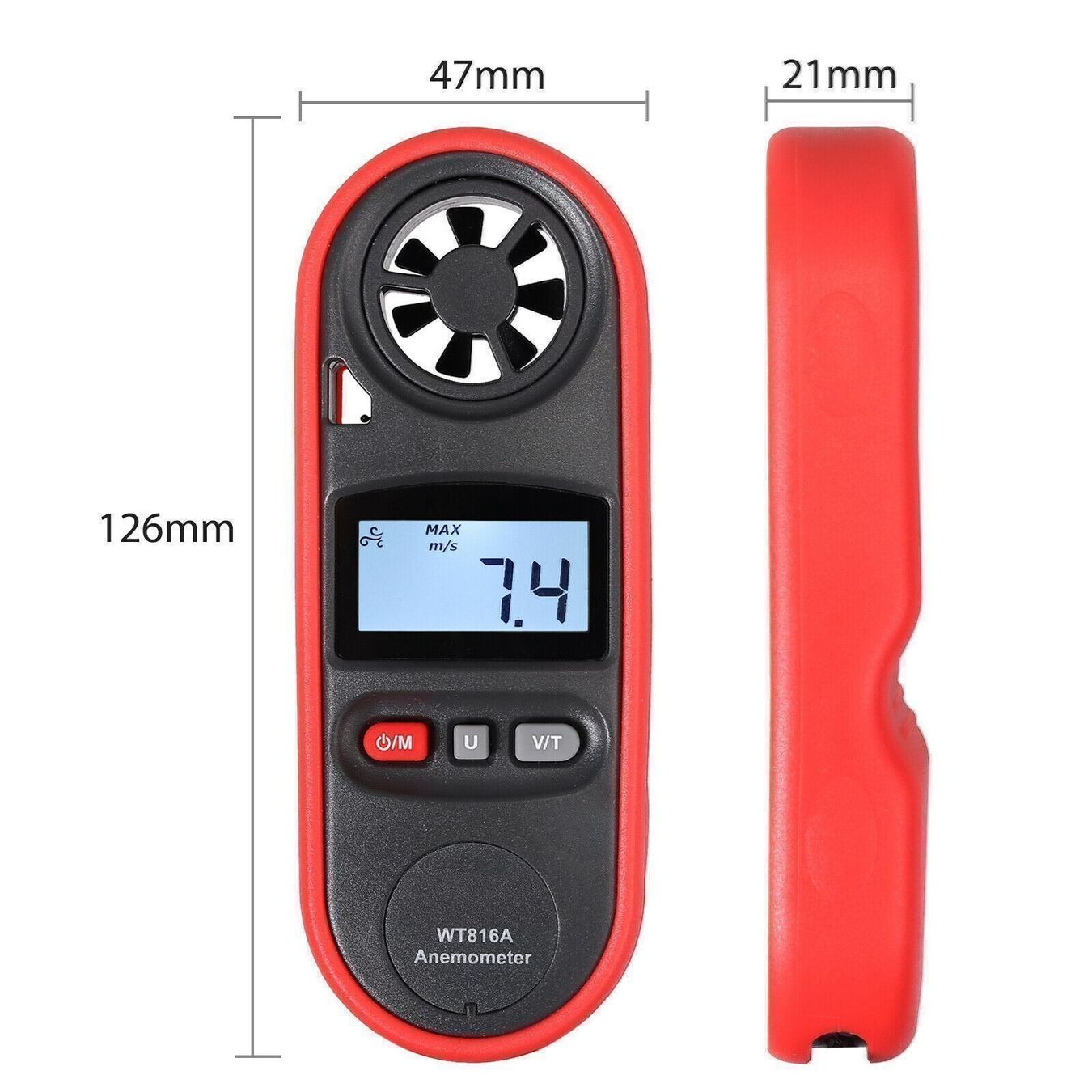 Messen: Windmesser LCD Digital Anemometer IP67 – Neu (gemäss Beschreibung) aus Kirchdorf AG von  2