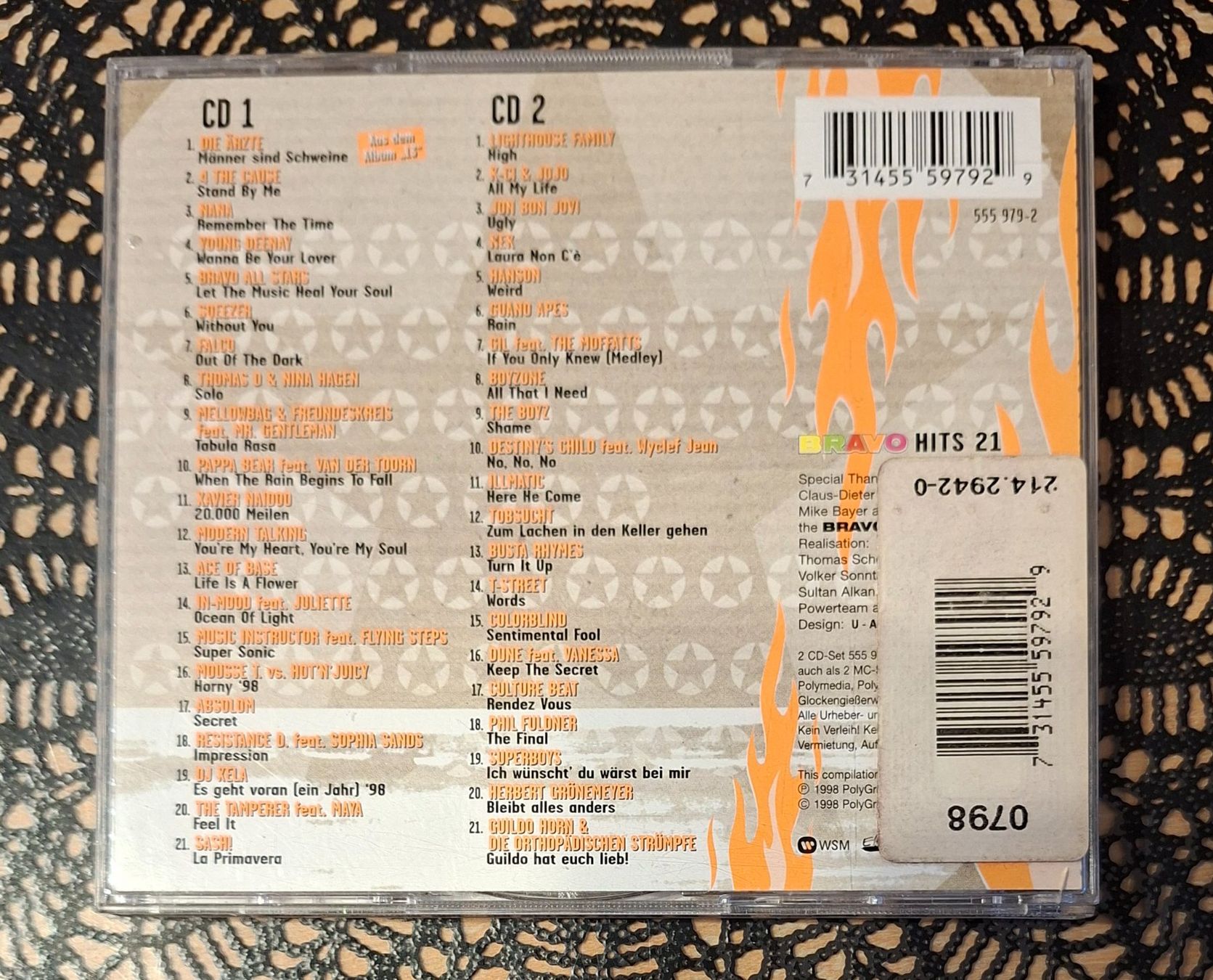 CDs: Bravo Hits 21, Doppel CD, 1998, Hit Compilation, Sampler – Gebraucht aus Amriswil von Celini3 1