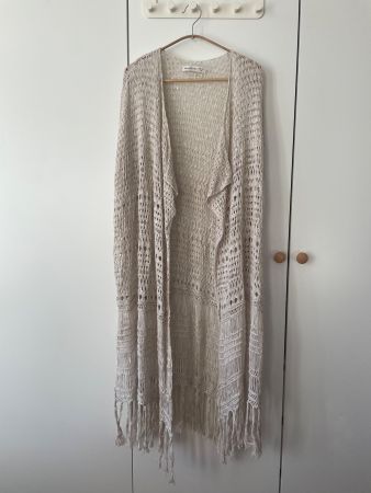 Abercrombie & Fitch Häkel-Cardigan / Kimono (One Size) Beige
