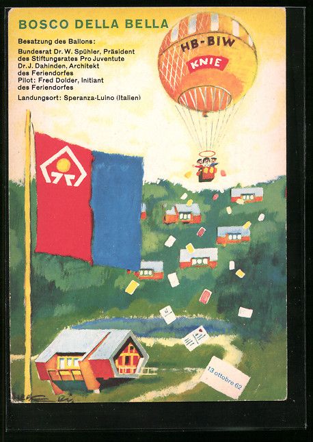 Cartoline postali: Einweihung des Pro Juventute-Feriendorfe – Usato da Berlin venduto da bartko-reher