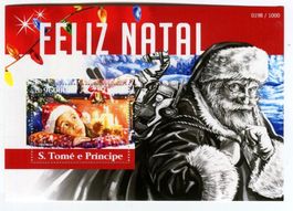 Block "Weihnachtsmann". São Tomé und Príncipe.