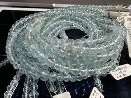 7 Stränge Geschäftsauflösung Lot Echter Aquamarin Strang