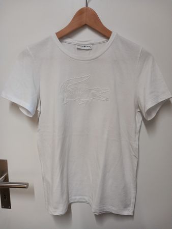 Lacoste T-Shirt weiss Logo Gr.34