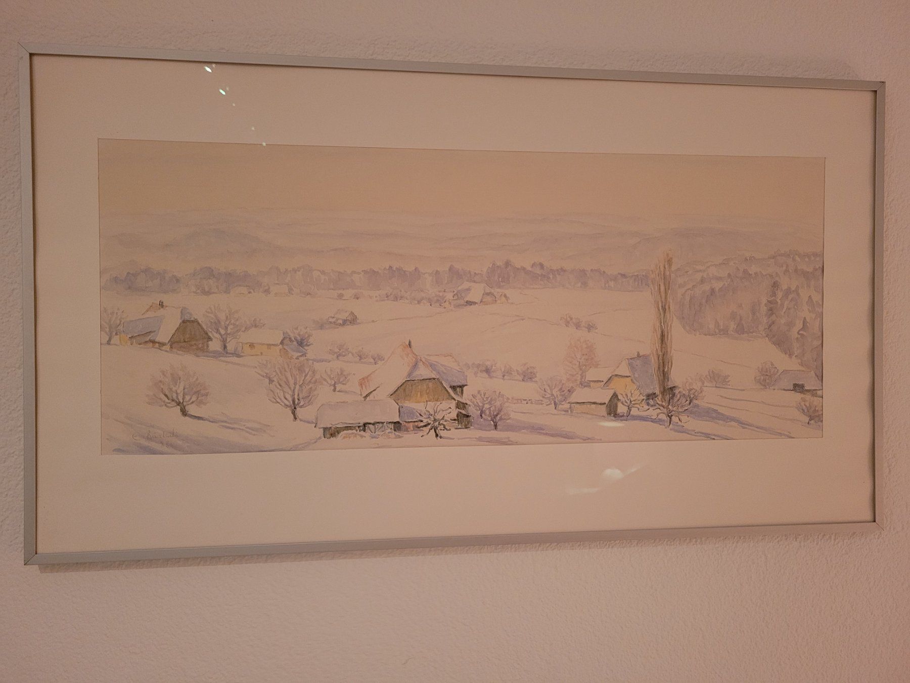 Gemälde: Original von Emil Bärtschi Winterlandschaft – Gebraucht aus Aarberg von belaija 1