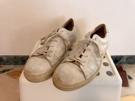 Sneakers in pelle bianche,  n.45.