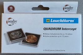 Leuchtturm QUADRUM Intercept Münzkapseln, Durchmesser 27 mm