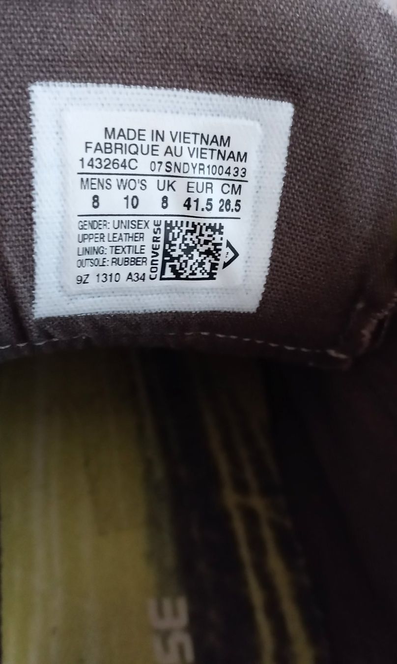Converse Scarpe da uomo: Converse Herren Leder Sneaker Gr. 41,5 – Usato da Bévilard venduto da belkin 8