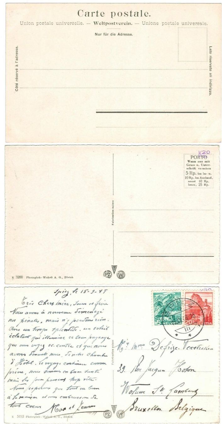 Cartes postales: 3 AK Spiez – D'occasion à Zürich par tol_b7c7 1