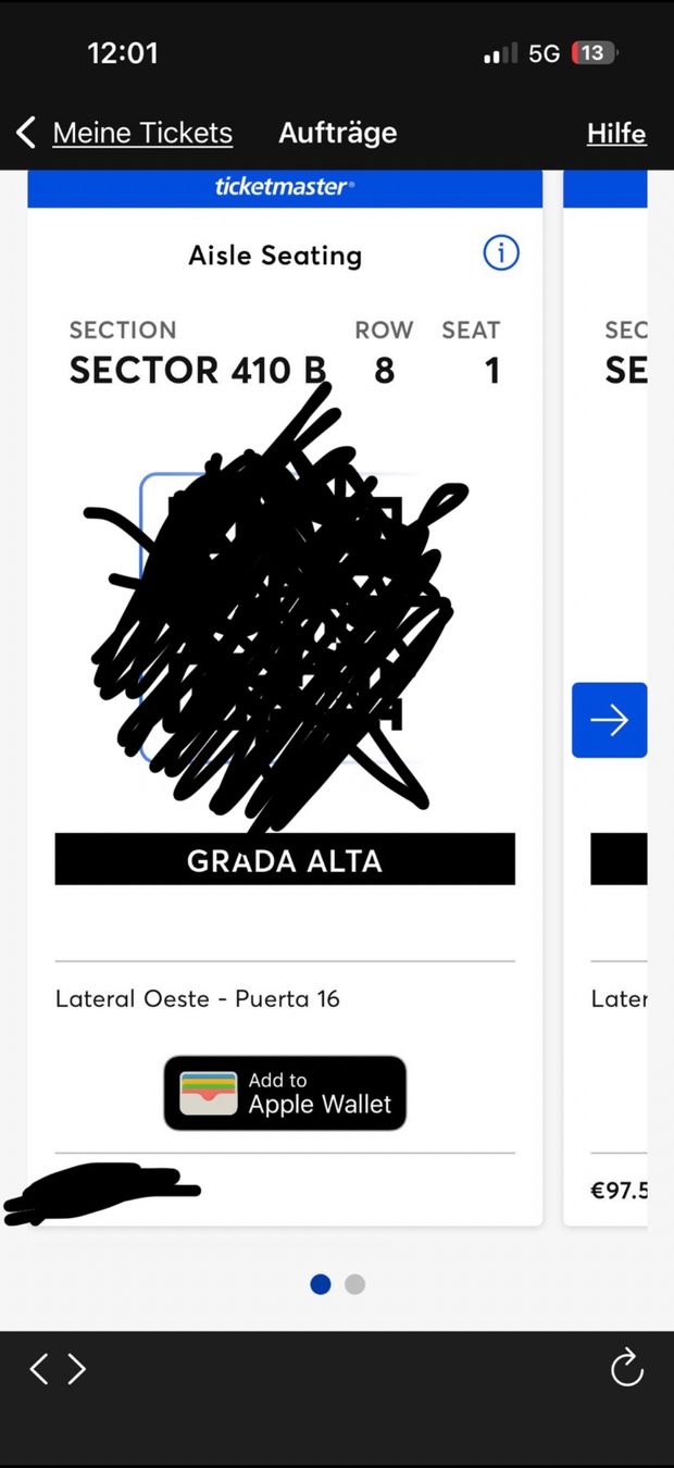 Biglietti: The Weeknd Tickets Madrid 29.08.26 – Nuovo e nell'imballaggio originale da Basel venduto da mic_989s 1