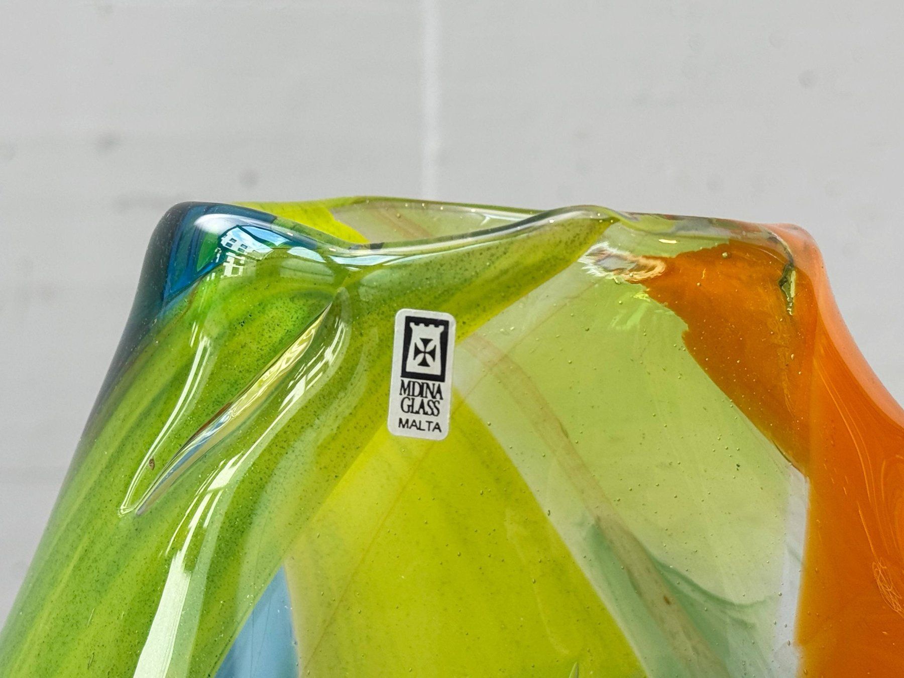 Vasi & Recipienti: Studioglas Vase Patchwork, Mdina Glass handsigniert Malta – Usato da Zürich venduto da LeMoege 5