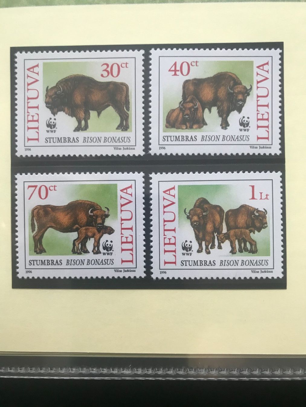 Alle Briefmarken: Litauen 1996 Satz WWF Wisent postfrisch – Neu (gemäss Beschreibung) aus Liestal von schnueps