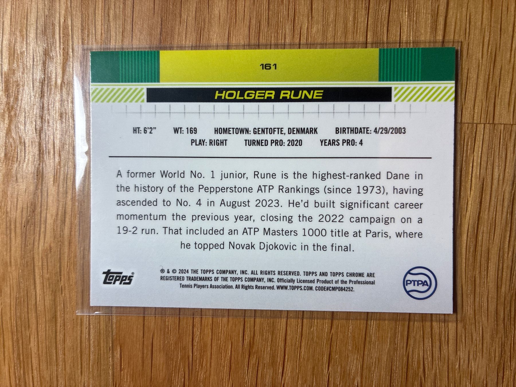 Panini Sammelbilder & Trading cards: Topps Chrome Holger Rune 1st /499 – Gebraucht aus Wangenried von Garagara 1