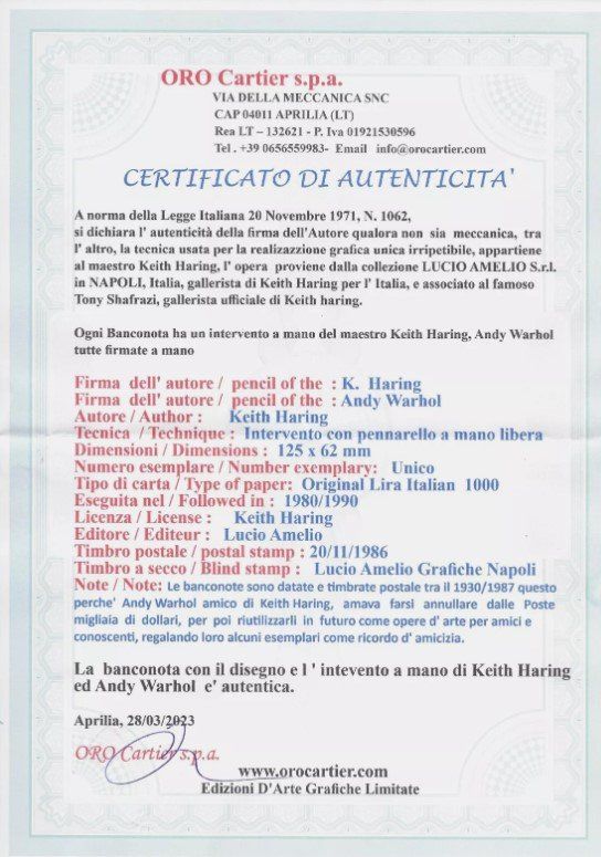 Banconote: Andy Warhol & Keith Haring: Mischtechnik auf Banknote / TOP! – Usato da Bern venduto da Spomme 7