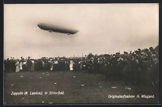 Cartoline postali: Bitterfeld, Zeppelin III Landung in Bitt – Usato da Berlin venduto da bartko-reher