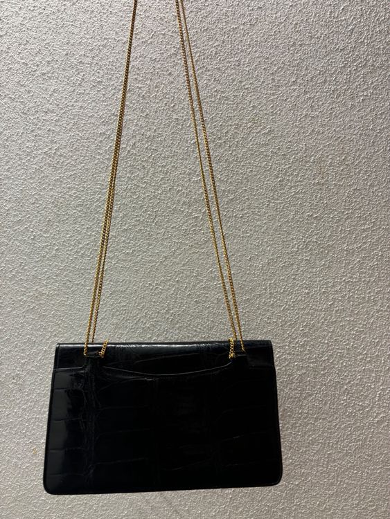 Nicoli X Intasca Sac Porté Épaule À Effet Peau De Crocodile in Brown | UK
