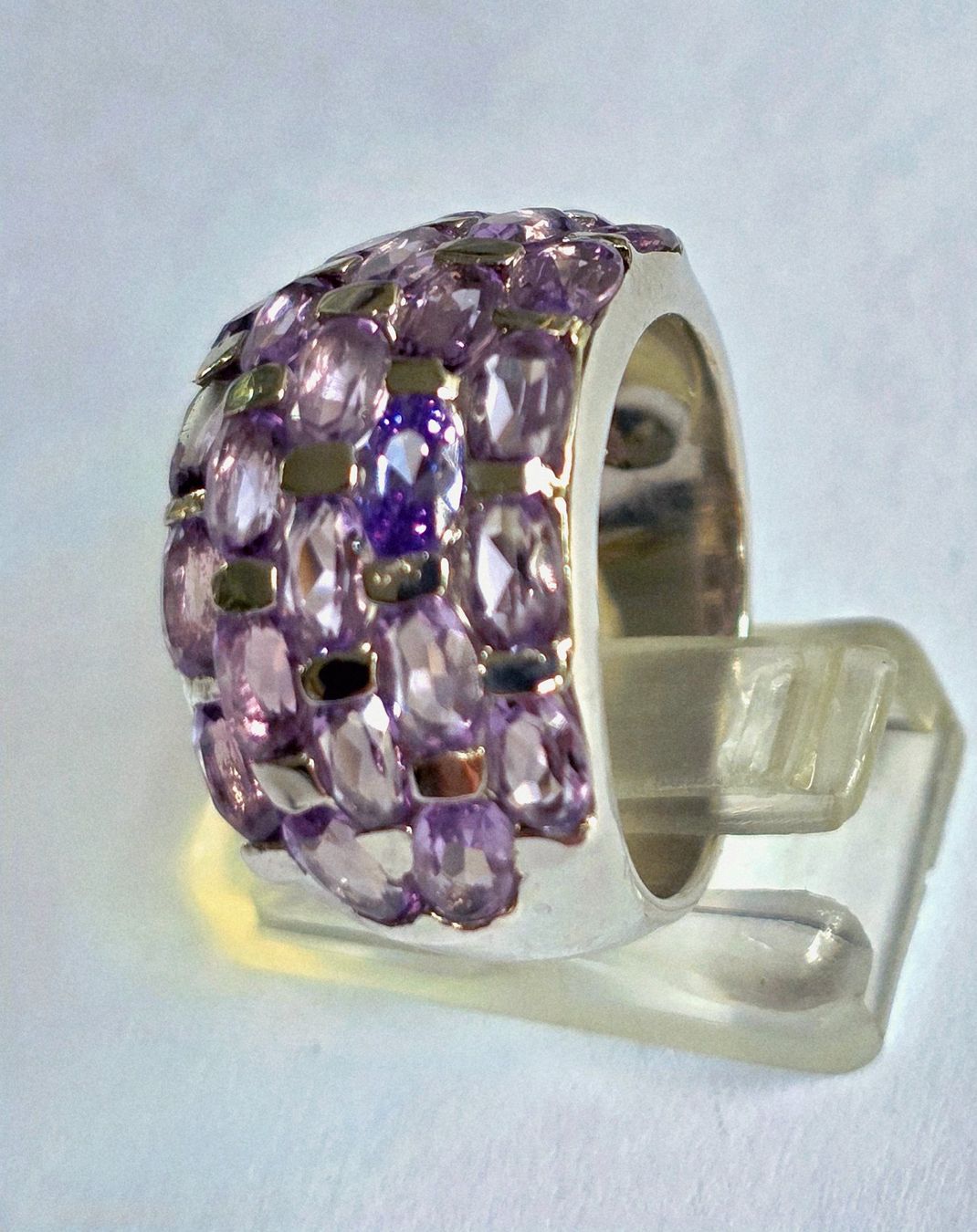 Anelli: Amethist Silber Fingerring – Nuovo e nell'imballaggio originale da Zürich venduto da adriben 2