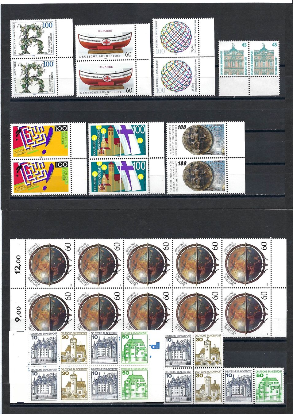 Tutti i francobolli: Deutsche Bundespost 1990 Postfrisch – Nuovo (secondo la descrizione) da Bronschhofen venduto da Imsr 1