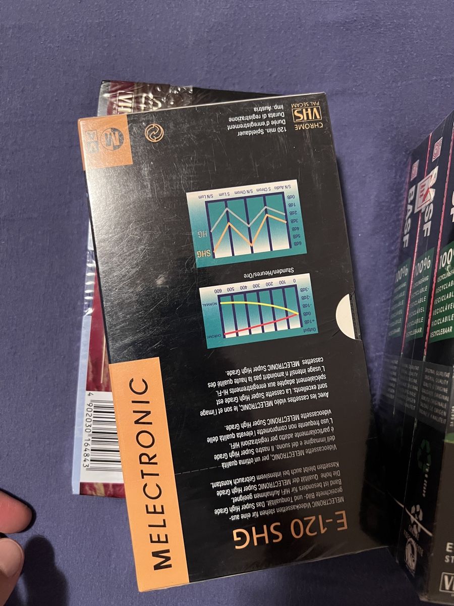 Cassette vuote: Videocassette VHS TDK BASF MELECTRONIC E-120 E-180 HSH240 CH – Usato da Massagno venduto da Pampafiji 3