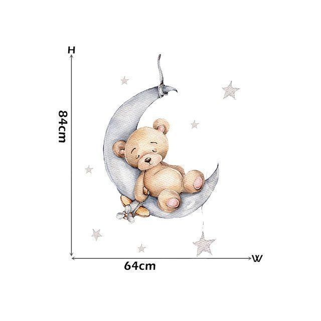 Sticker: Wand Tattoo - schlafender Bär - grau – Nuovo e nell'imballaggio originale da Oensingen venduto da CSCollectors 1