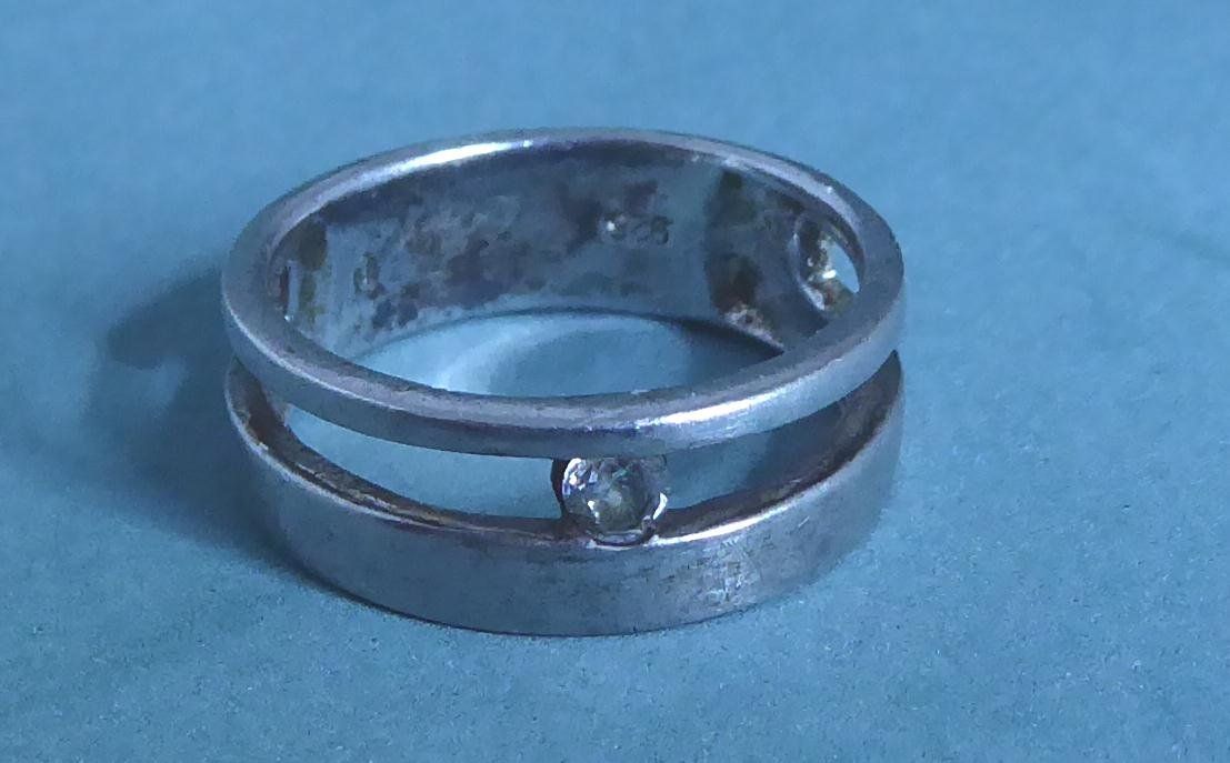 Anelli: Ring 925 Silber mit synthetischem Stein – Usato da Muri AG venduto da silvermouse007 2