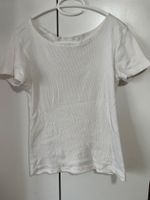 Damen Rippshirt CHICORÉE BASIC Weiss Grösse S mit Fleck