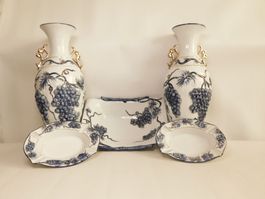 Vase Porzellan set Japanischer Arita-Yaki