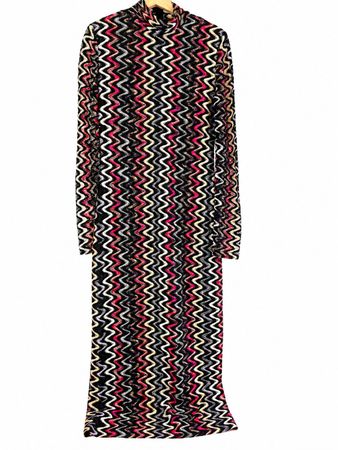 MISSONI Zickzack-Strickkleid Wolle-Viskose Gr. 46 (IT)