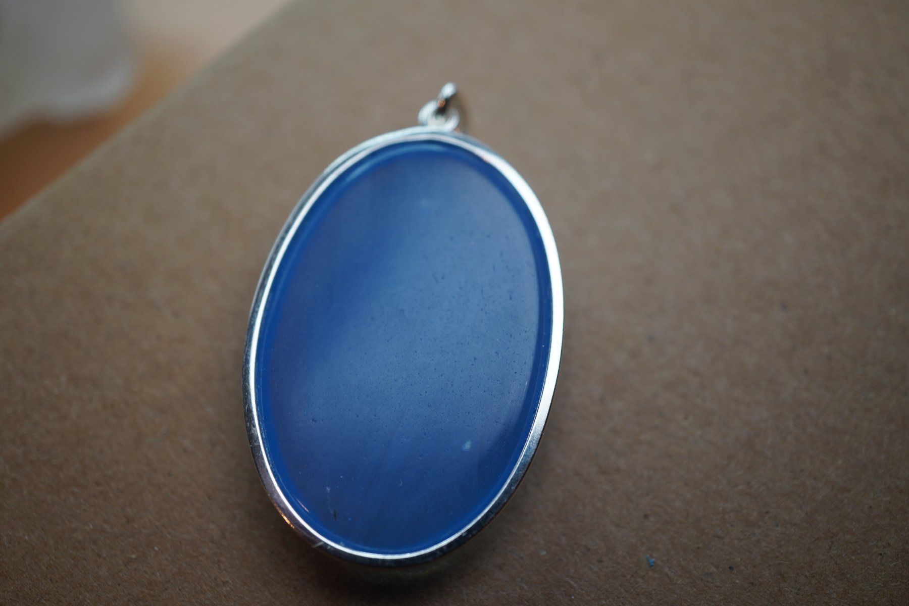 Ciondoli: 925 Silberanhänger- Design "Blauer Chalcedon-Stil 40x25mm – Nuovo e nell'imballaggio originale da Eschenbach venduto da Fengg 3