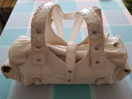 Elegante Handtasche in Elfenbeinweiss - Top Zustand!