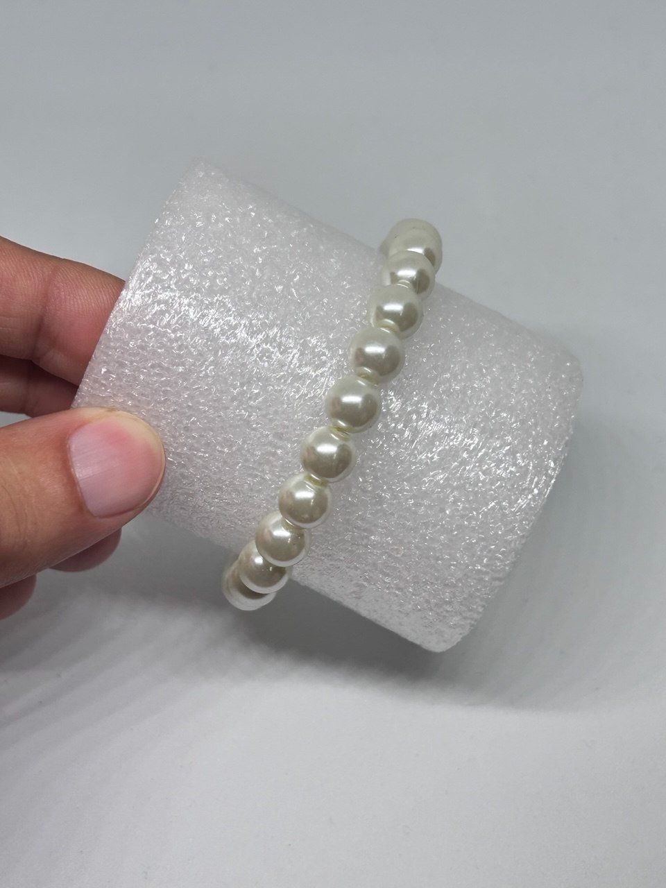 Bracciali & Braccialetti: Bracciale Elastico con Perle Sintetiche Bianche – Usato da Giubiasco venduto da LorisVale 6