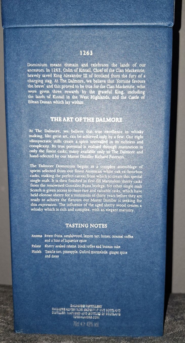 Dalmore Bevande alcoliche: The Dalmore Dominum – Nuovo e nell'imballaggio originale da Luzern venduto da alligator01 2