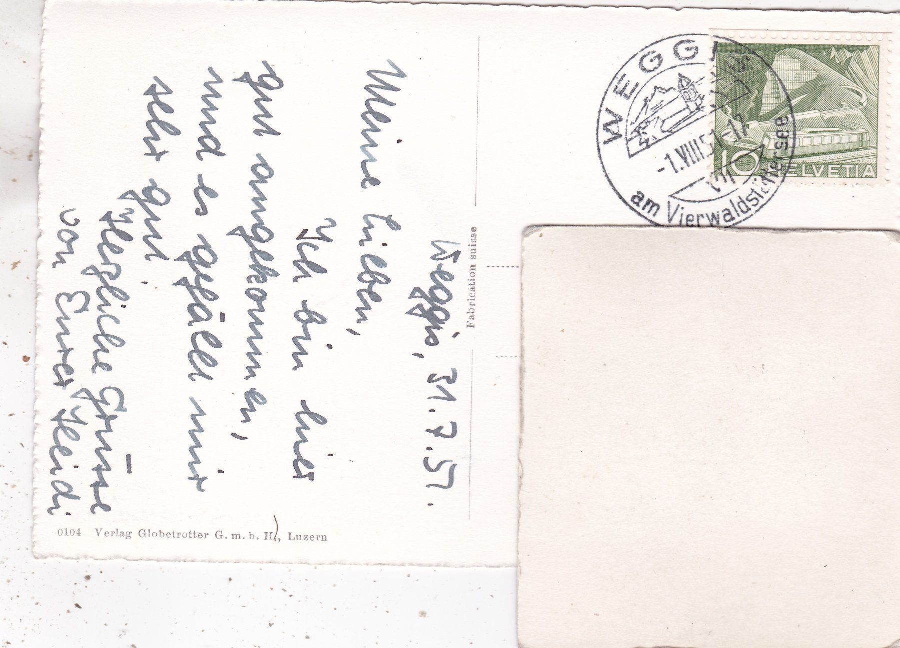 Ansichtskarten: Weggis 1951 – Gebraucht aus Herisau von Lisegrat2008 1