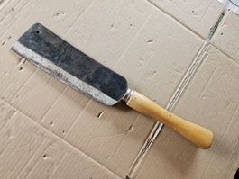 Vintage Hackbeil/Fleischbeil mit Holzgriff, Top Zustand