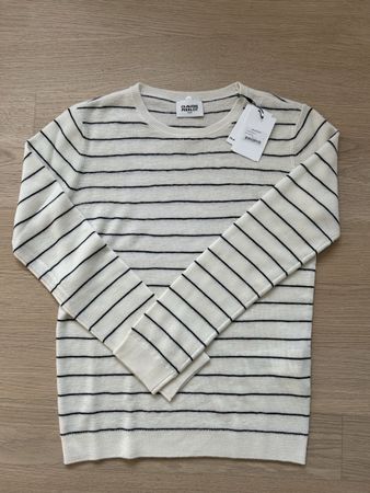 Pull Claude Pierlot rayé, T1, neuf avec étiquette